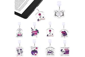 Wxiben Dust Plug Charm for Kindle - 9 Pack Dust Plug Compatible with Type C/USB C Charging Port Pendant Plug Cover for Phone E-Reader Book Lover Gifts Dust Plug Accessories for Women Men