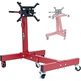 Maxority 1500 lbs Cast Iron Heavy-Duty Foldable Engine Motor Stand for Vehicle Maintenance and Auto Repair with 360&deg; Rotating Head, 4 Adjustable Arms and 5 Casters