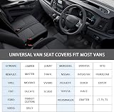 TOYOUN Van Seat Covers 3D Stripe Print Universal Fit Grey 2+1 Seat view 6