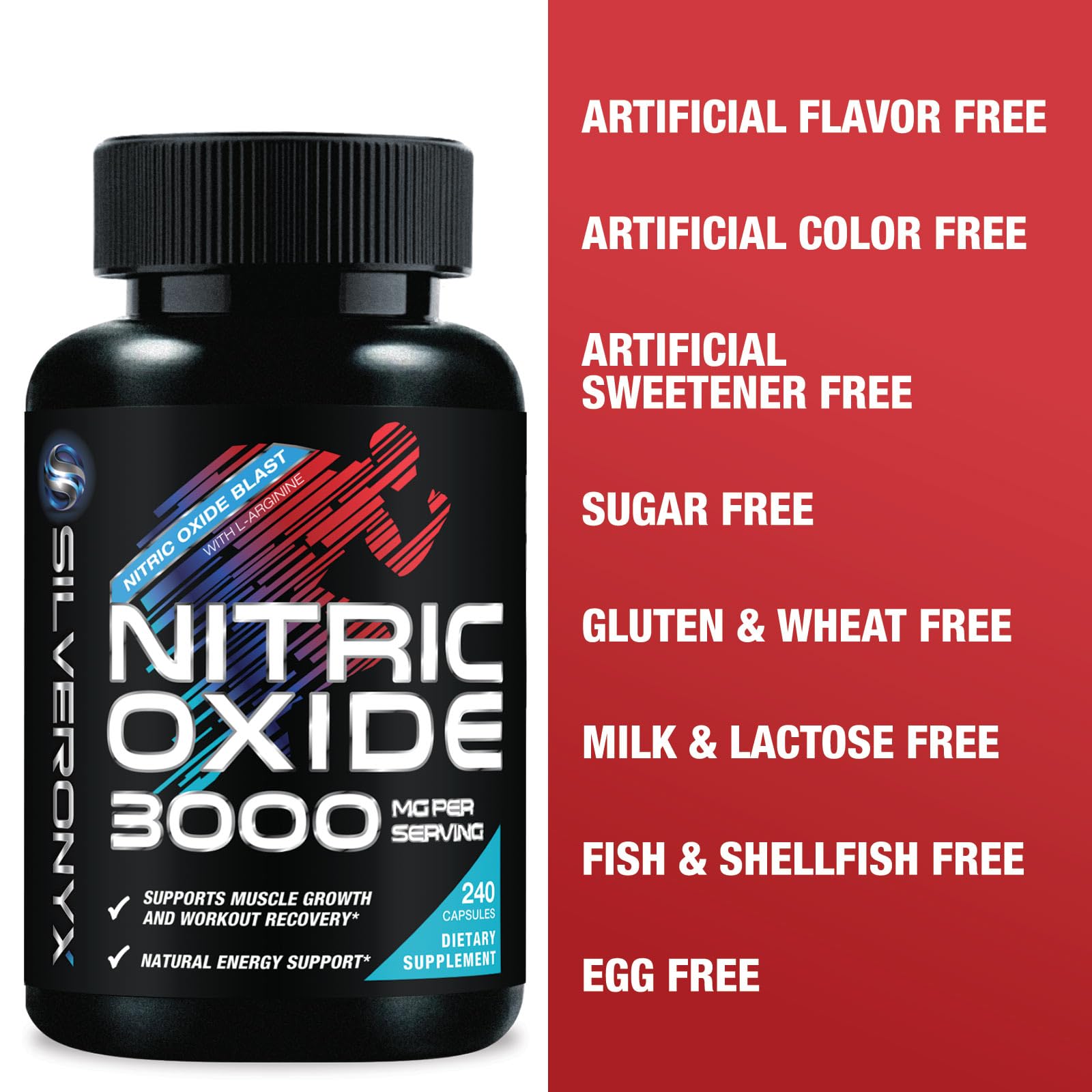 Extra Strength Nitric Oxide Booster 3000mg - 3X Strength L-Arginine AKG & Citrulline Malate - Premium Nitric Booster Natural Energy, Muscle & Heart Support, Bottled in USA Men & Women - 120 Capsules