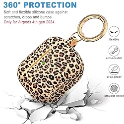 Silicone Leopard AirPods 4 Case 2024, Gawnock Case
