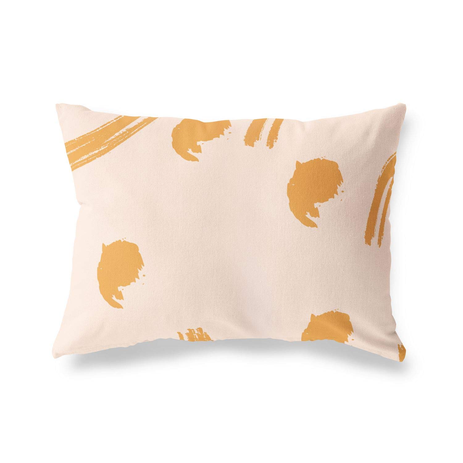 BonaMaison Decorative Cushion Cover, Orange-Off White Throw Pillow Covers, Home Decorative Pillowcases for Livingroom, Sofa, Bedroom, Size: 45X60 Cm - Designed and Manufactured in Turkey