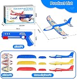 Doloowee Airplane Launcher Toy 3 Foam Planes LED Lights 2 Flight Modes Catapult view 7