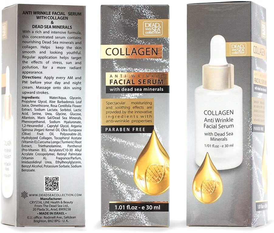 Dead Sea Collection Serum for Face with 3X Collagen, Dead Sea Minerals, and Vitamin E - Image 4