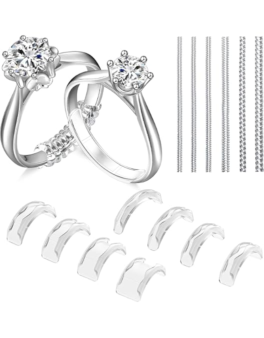 16 Réducteurs De Bague Invisibles En TPU Transparent - Ajusteur De Taille Confortable, Pour Bagues De Fiançailles/alliance - 11