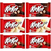 Hershey's KitKat 6 Bars Variety Assortment Mix Bundle Pack Chocolate Candy Singles - Milk - Dark- Mint - Mocha - Strawberry - Blueberry Muffin, 1.5 ounces