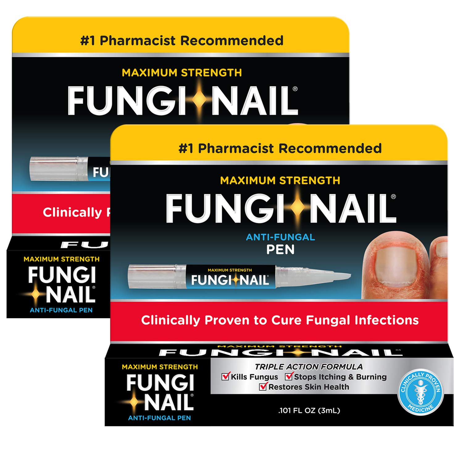 Fungi Nail Pen Applicator Anti Fungal Solution 0.101 OZ (Pack of 2