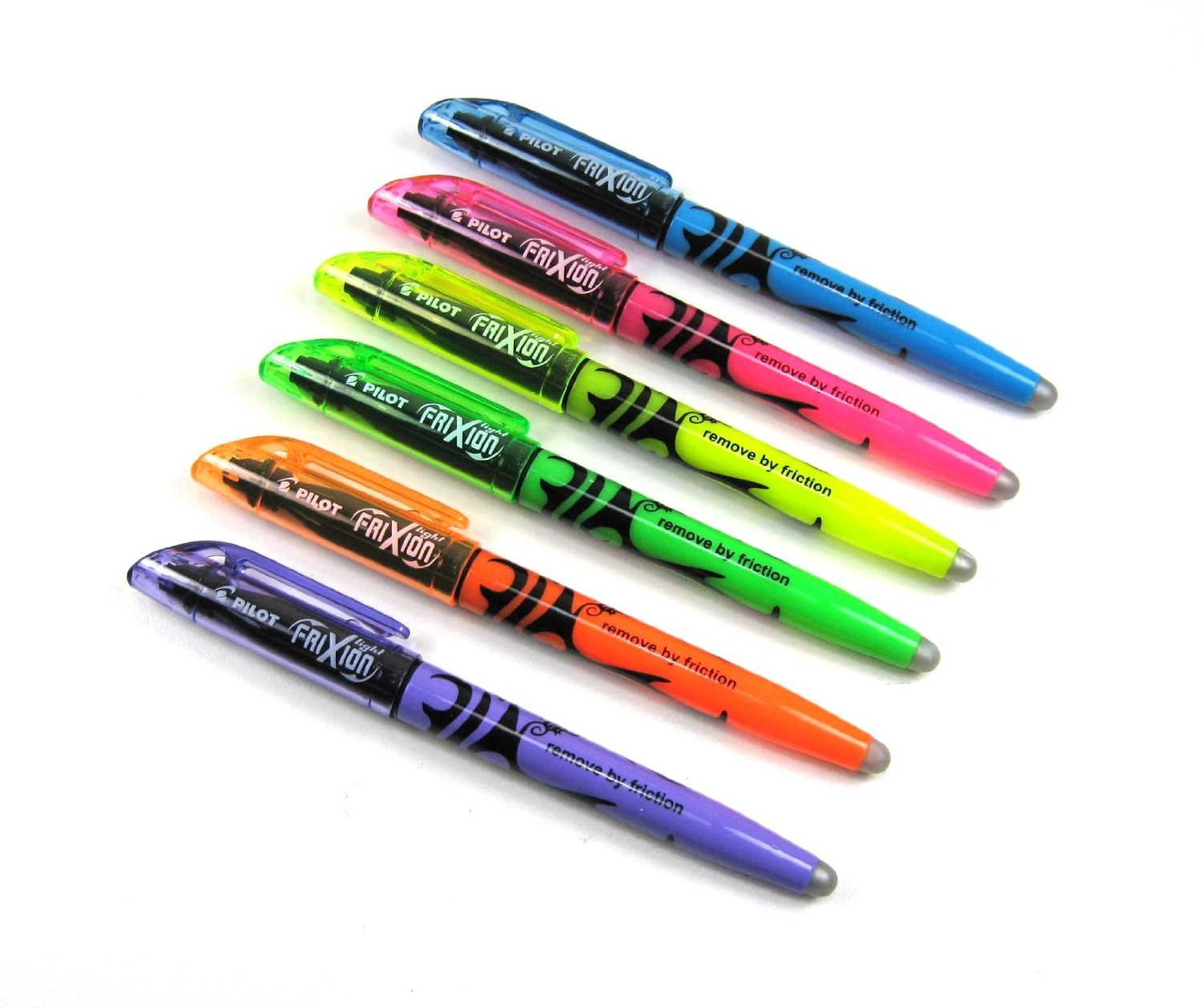 Pilot FriXion Light 4136S6 Highlighters, Pack of 12, Pink/Yellow/Green/Blue/Purple/Orange, multicoloured, 1 count (Pack of 12) - Image 4