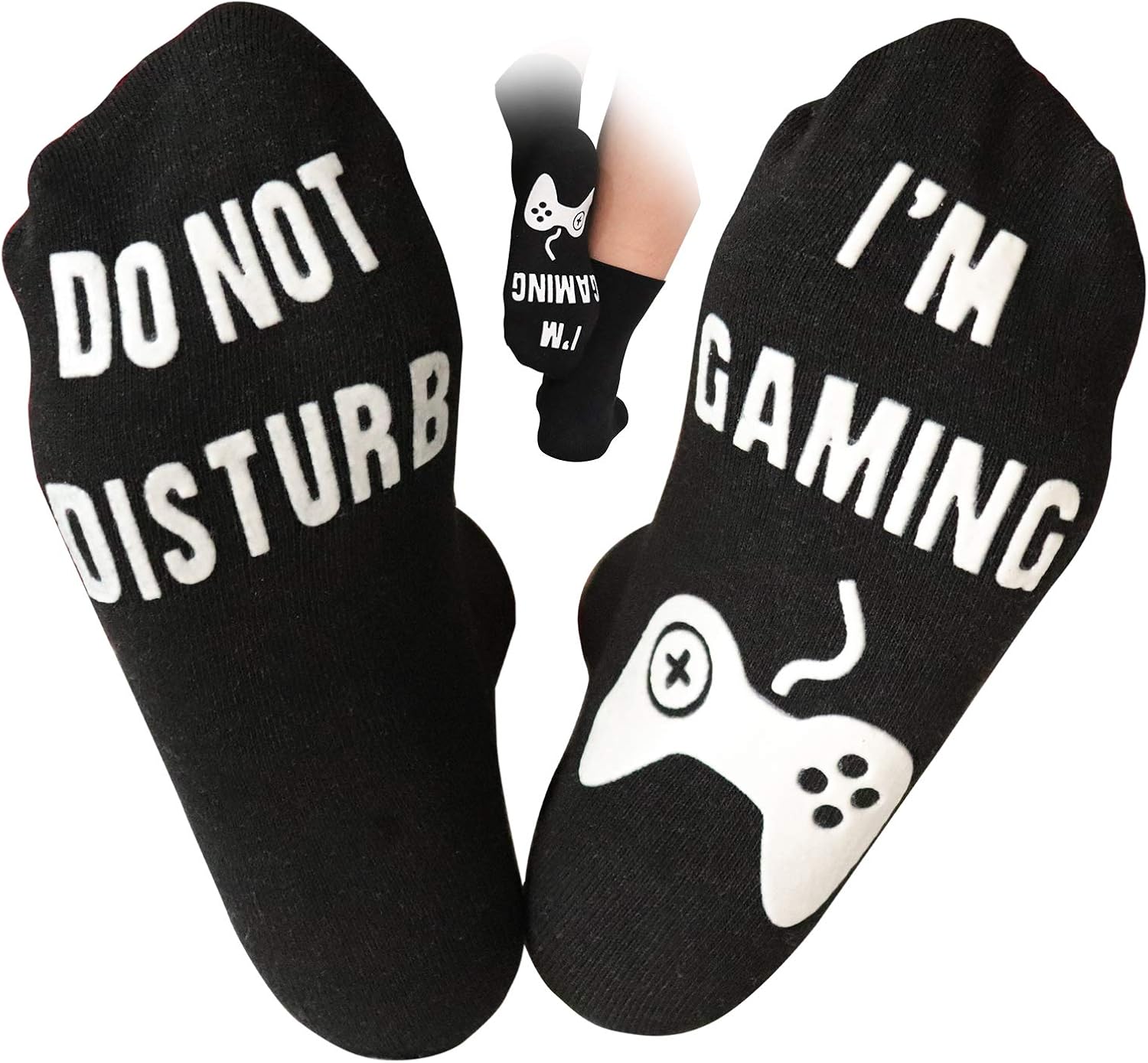 Do Not Disturb I'm Gaming Socks Novelty Funny Sock Gift for Men Women