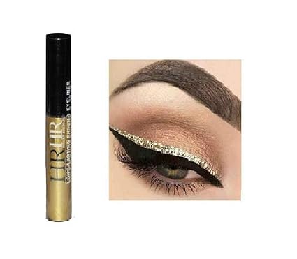 Hr Sparkling Glitter Metallic Waterproof Liquid Eyeliner Eye Party Cosplay Wedding Makeup Eye Liner Tools - Silver