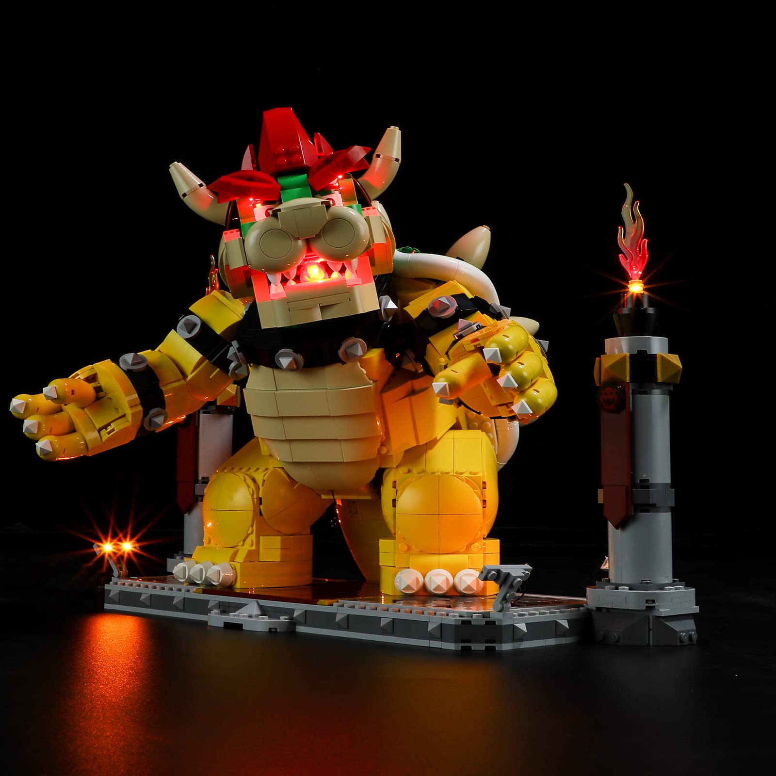 GEAMENT LED Light Kit Compatible with LEGO The Mighty Bowser - Lighting Set for Super Mario 71411 Model (Building Set Not Included)