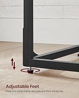 VASAGLE C-Shaped Side Table 30x40x62 cm Oak Black LET350B42 view 7