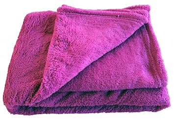 Fleecedecke Decke Microfaserdecke Kuscheldecke Microfaser Schlafdecke Sofadecke (Lila)