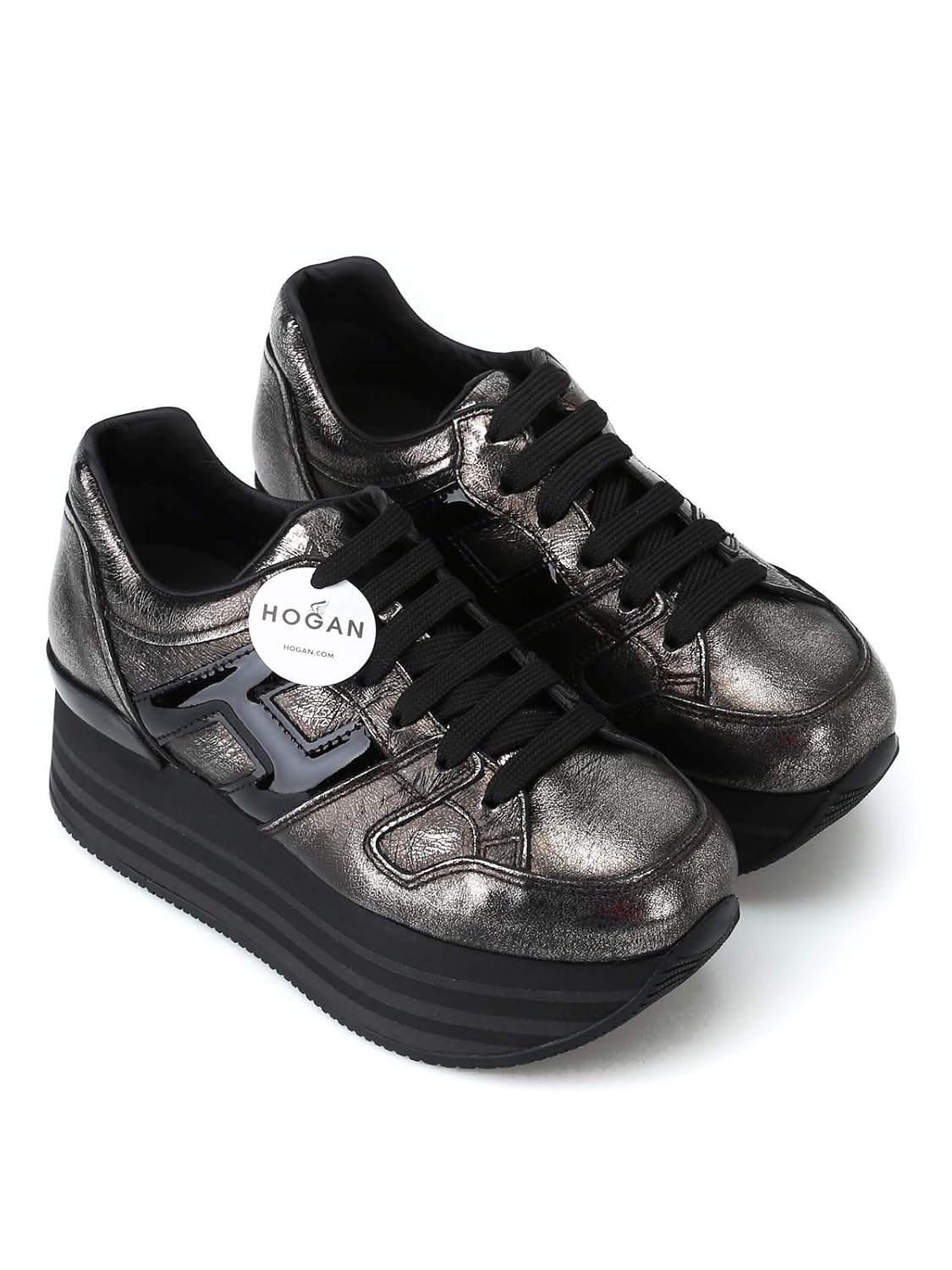 Hogan Sneakers Maxi H222 HXW2830T548JD81642 Nero Donna Scarpe  urban-earth.co.uk