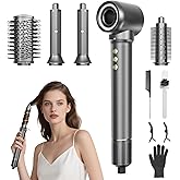 5 in 1 Hair Styler&Hair Dryer Brush,High-Speed Frizz-Free Blow Dryer,Ionic Fast Drying Hot Air Brush Air Styler Wrap, Auto Wrap Curler, Multi Styler Tools-Curl,Volumize, Straighten,Ideal Gift