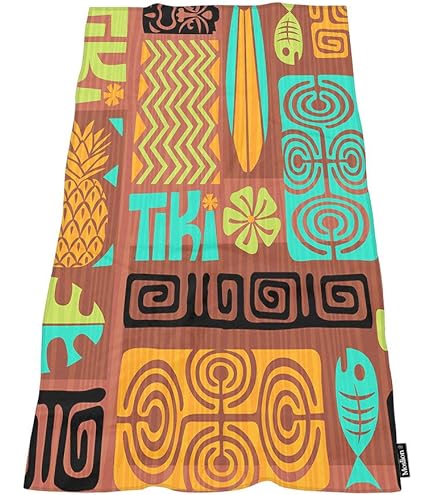 Toalha Tiki Guy Praia Surf 38x55cm - Microfibra E Algodão