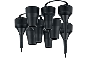 Winsyison 3 Sets Air Pump Nozzles Replacement, Plastic Inflatable Nozzles, 3 Sizes Air Pump Attachments for Inflatable Bed Mattress Pool Floats- Black