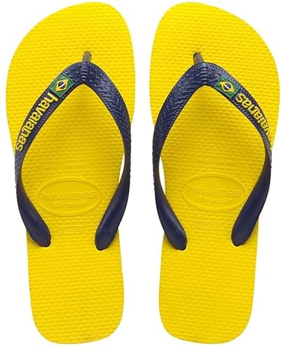 Havaianas Unisex-Erwachsene Zehentrenner, BRASIL LOGO CITRUS YELLOW,35/36 EU (33/34 Brazilian)