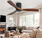 Sofucor 52 Inch Solid Wood Ceiling Fan Without