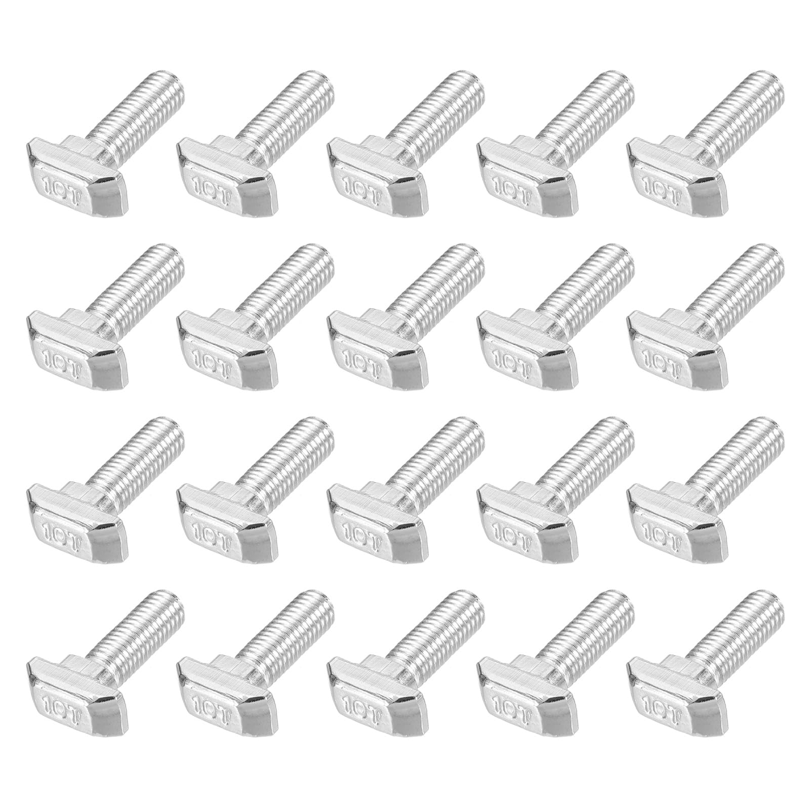 PATIKIL M8x20 Hammer Head Bolt T Screw, 20 Pcs T Slot Drop in Bolt Hammer Head Bolts for 4545 Series European Standard Aluminum Profile