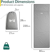 Trail Trail Outdoor Leisure Envelope Sleeping Bag Liner 220x80cm view 6