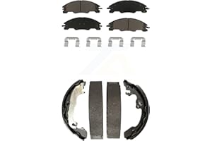 Transit Auto Front Rear Ceramic Brake Pads And Drum Shoes Kit Replacement For 2008-2011 Ford Focus KCN-100344