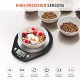 Accuweight 203 Digital Kitchen Scale 5 kg LCD Stainless Steel 0.1 oz steps view 3
