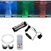 Carefree Fish Aquarium Nano Materials Air Stone Strip &amp; LED Light | Ultra Fine Bubbles, Remote Timer 24/7, Waterproof Full Spectrum Plant Light CRI 82~85 (Air Pump Sold Separately)
