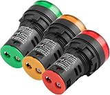 Heschen 22mm LED Indicator Pilot Light 220VAC Red Green Yellow 3 Pack AD16-22D/S view 4