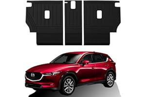Ecarzo Backrest Mat Compatible with 2017-2024 2025 Mazda CX-5 Accessories TPE Back Seat Protector All Weather Waterproof 5-Seat Cargo Liner for 2024 Mazda CX-5 Accessories - Black