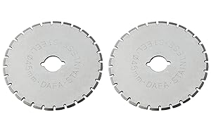 Dafa 45mm Rotary Cutter / Skip Blades, 2 Perforating Rotary Cutter Blades Per Pack