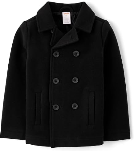 Amazon.com: amropi Boy's Pea Coat Faux Wool Double Breasted Trench