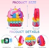 Ainiv Crossbody Pop It Bag Unicorn Fidget Shoulder Bag 2 in 1 Colorful view 3