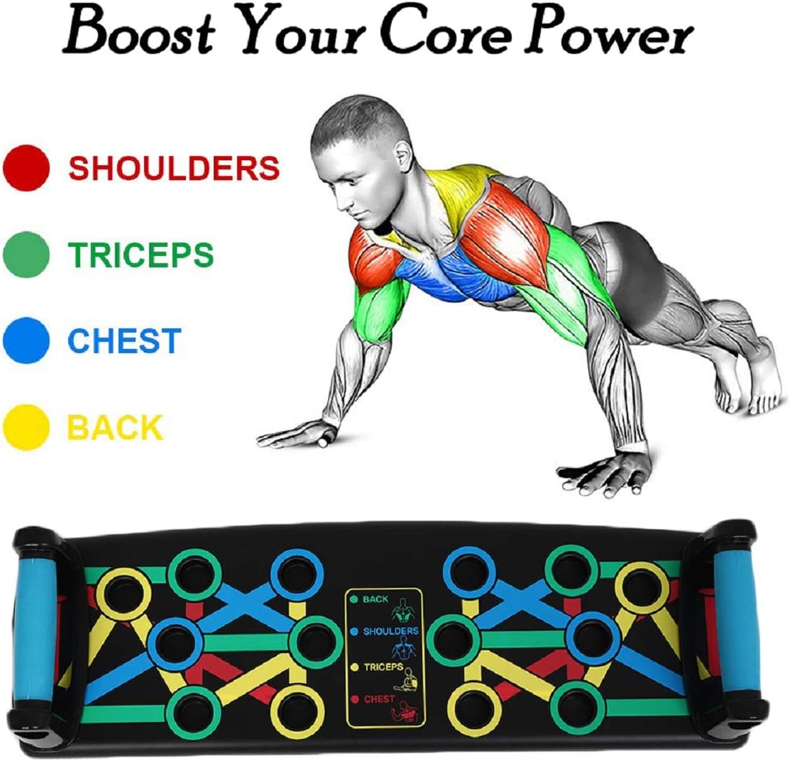 Lovfish Push Up Board 9 in 1 System Body Building Fitness Exercise Body Training