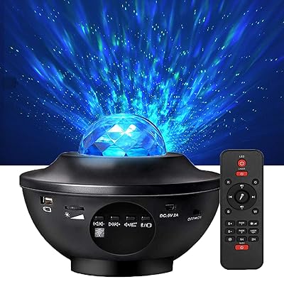 Star Night Light Projector Bedroom, Galaxy Projector Light Ocean Wave Projector w/LED Nebula Cloud and Bluetooth Music Speaker As Gifts Decor Birthday Party Wedding Bedroom Living&hellip