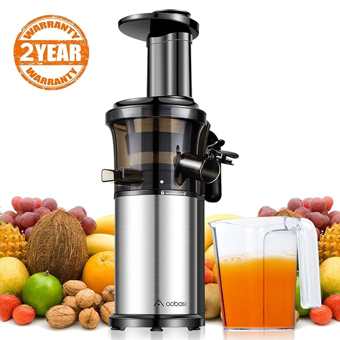 Aobosi Slow Masticating Juicer 83mm(3.15inch) Wide Chute