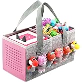 Carrying Case for Toniebox Starter Set and Tonies Figurines, Travel Felt Cloth Musical Toy Folding Bag for Toniebox 2 & Accessories (Pink)