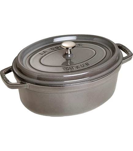 Amazon.com: Staub Cast Iron Roaster/Cocotte, Oval 37 cm, 8 L