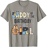Daddy of The Birthday Girl Party Blue Dog Lover Matching T-Shirt
