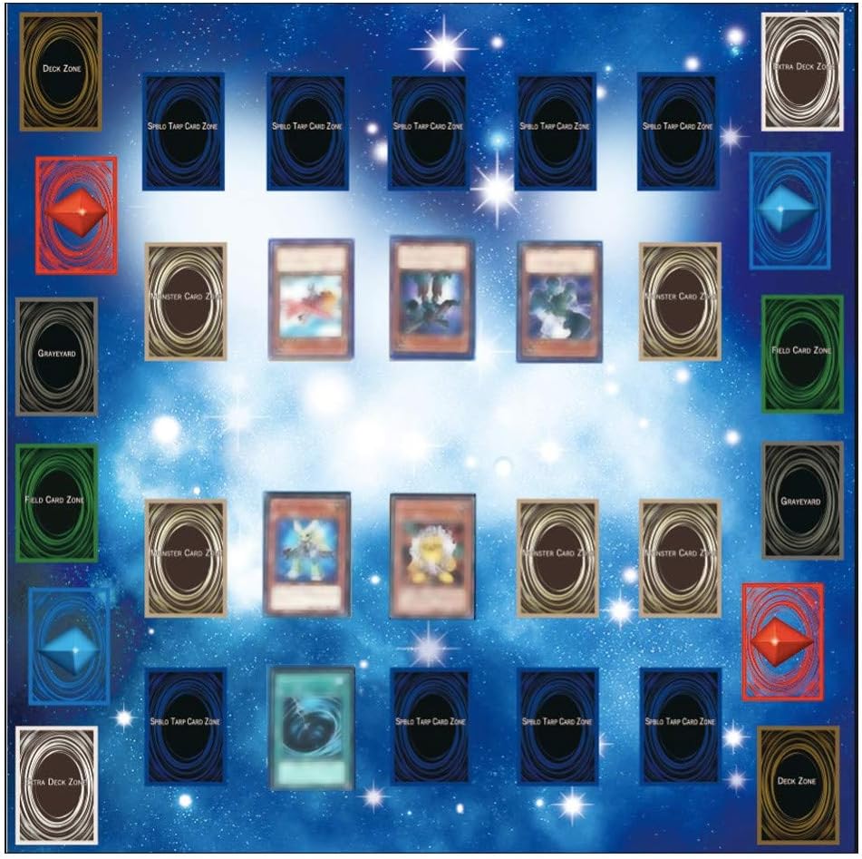 Dedicated YuGiOh Card Play Mat Set,Rubber Soft Fun Kids Desk Games