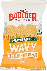 BOULDER CANYON Wavy Cheddar Sour Cream Potato Chips, 5.5 OZ