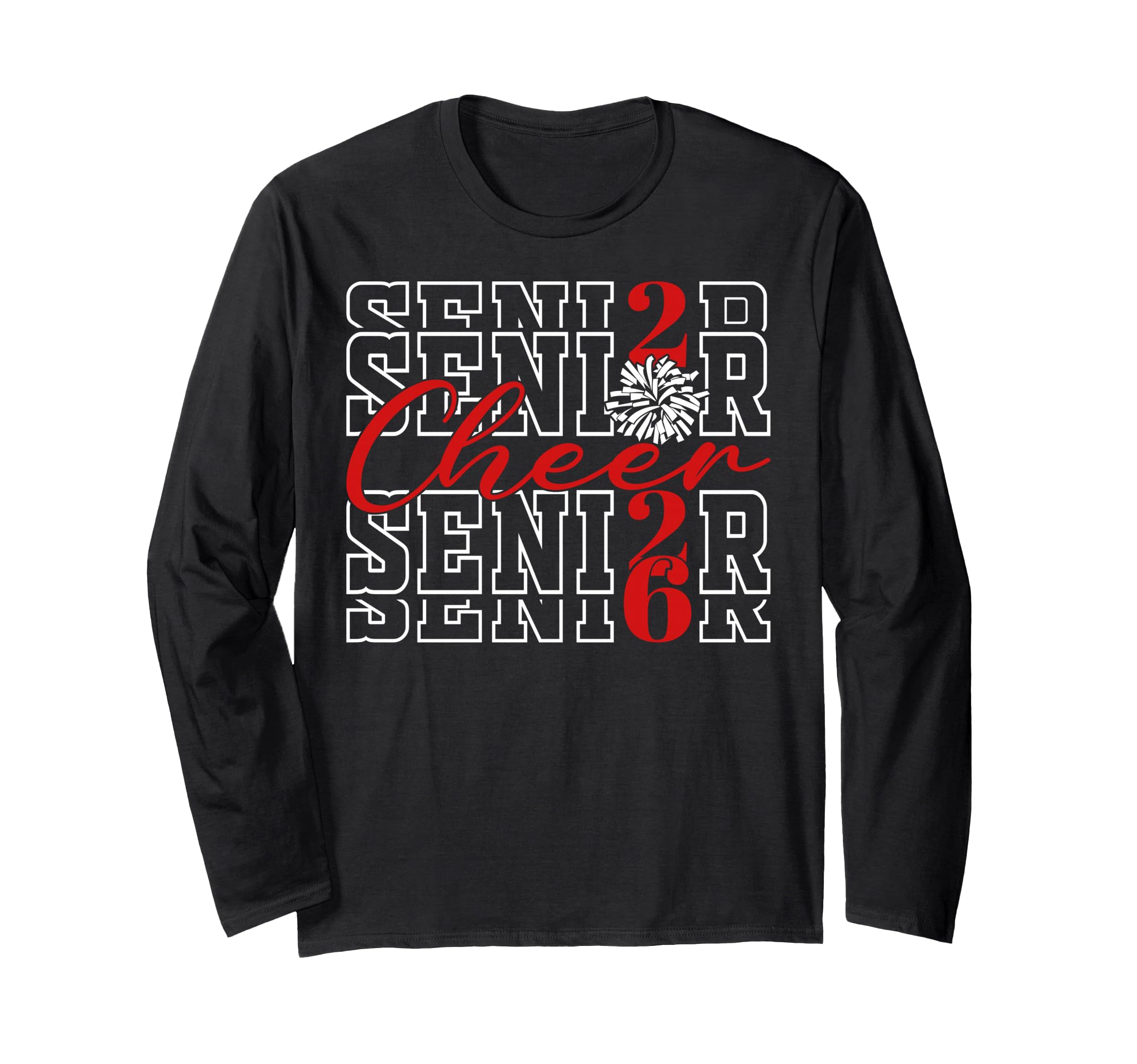Photo 1 of **DARK BLUE NOT BLACK** Class of 2026 Senior Year Cheer Back To School Cheerleader Long Sleeve T-Shirt MEDIUM