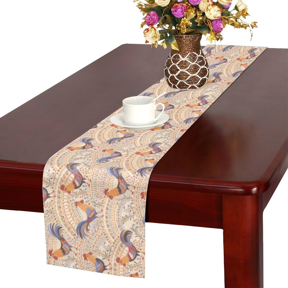 Amazoncom InterestPrint Cute Roosters Chickens In Beige Floral