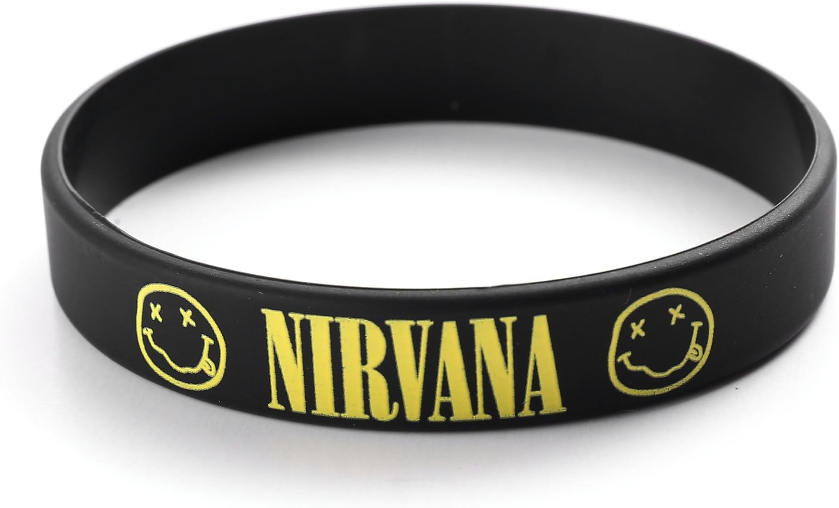 Nirvana Grunge Black Silicone Wristbands (Pack of 25)