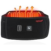 FEETMOR Heated Waist Belt - Cordless Heating pad for Back Pain Relief Lower Back,Electrical Heating Rechargeable Battery Powered