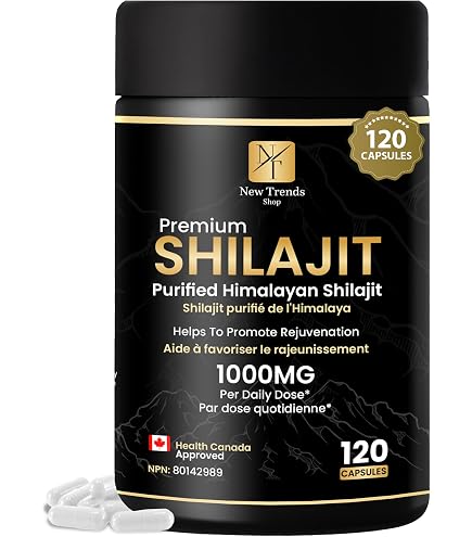 Gélules Shilajit Pur 10000 Mg 60 Pièces - Puissant Acide Fulvique - Neuf