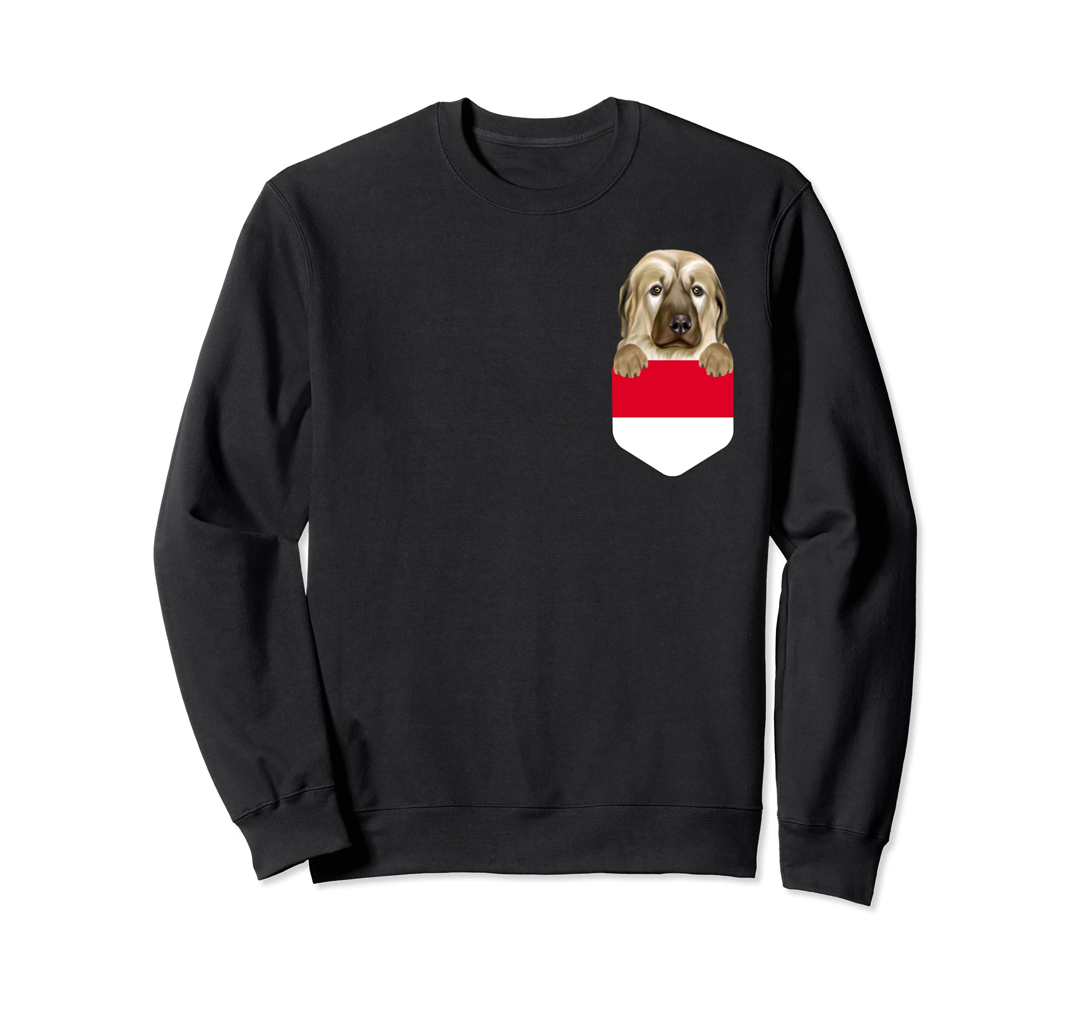 Indonesia Flag Anatolian Shepherd Dog Dog In Pocket Sweatshirt