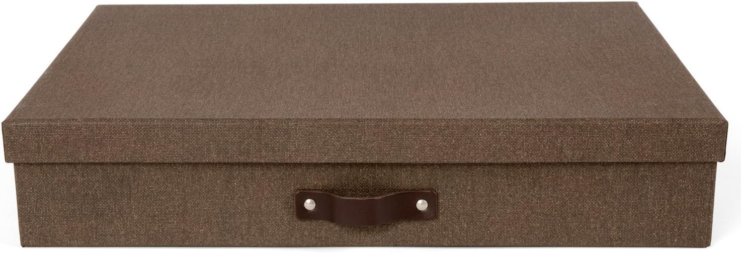 Bigso Box of Sweden 9341C4843 Storage Box A3 Fibreboard 31 x 43.5 x 8.5 cm Dark Brown