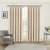 Aspire Homeware Blackout Curtains 66x72 Pencil Pleat Cream 2 Panels view 8