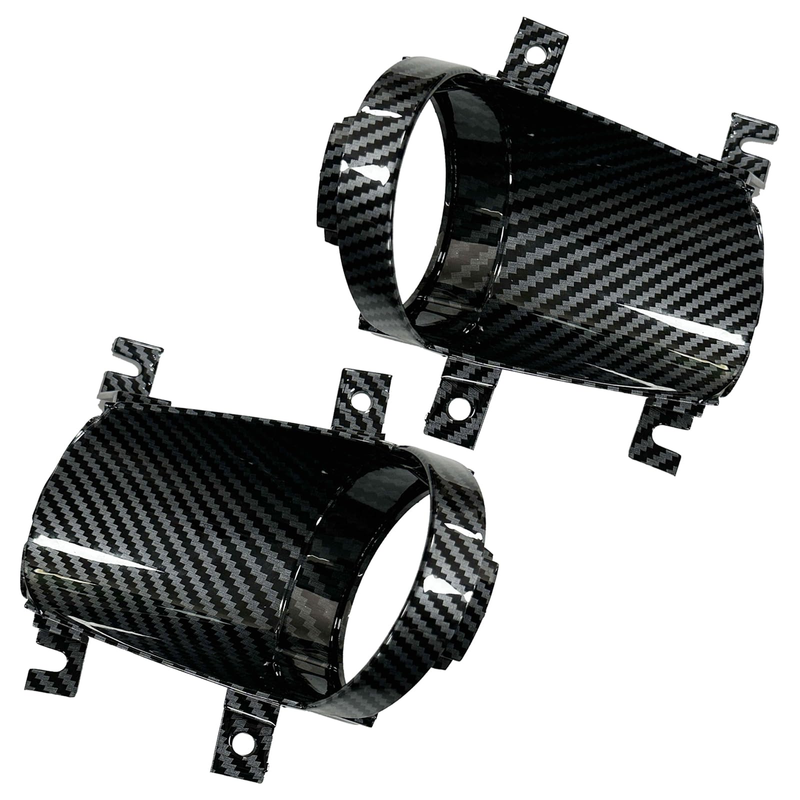 Photo 1 of 350Z Carbon Fiber Door AC Air Vent Trim 80973-CD000 80972-CD000 for Interior Door Panel Compatible with 2003-2009 Nissan 350Z Front Door Center Finisher Accessories Parts